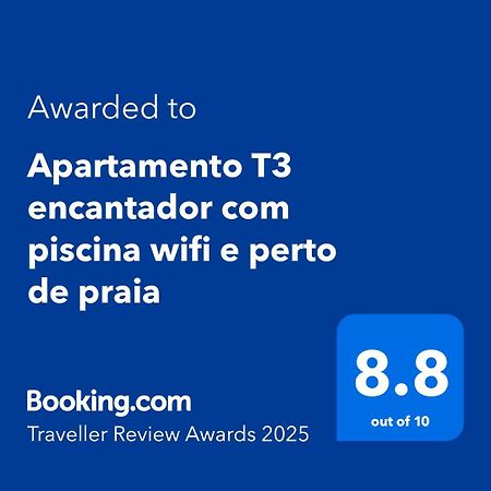 Apartamento T3 Encantador Com Piscina Wifi E Perto De Praia Санта-Мария Экстерьер фото